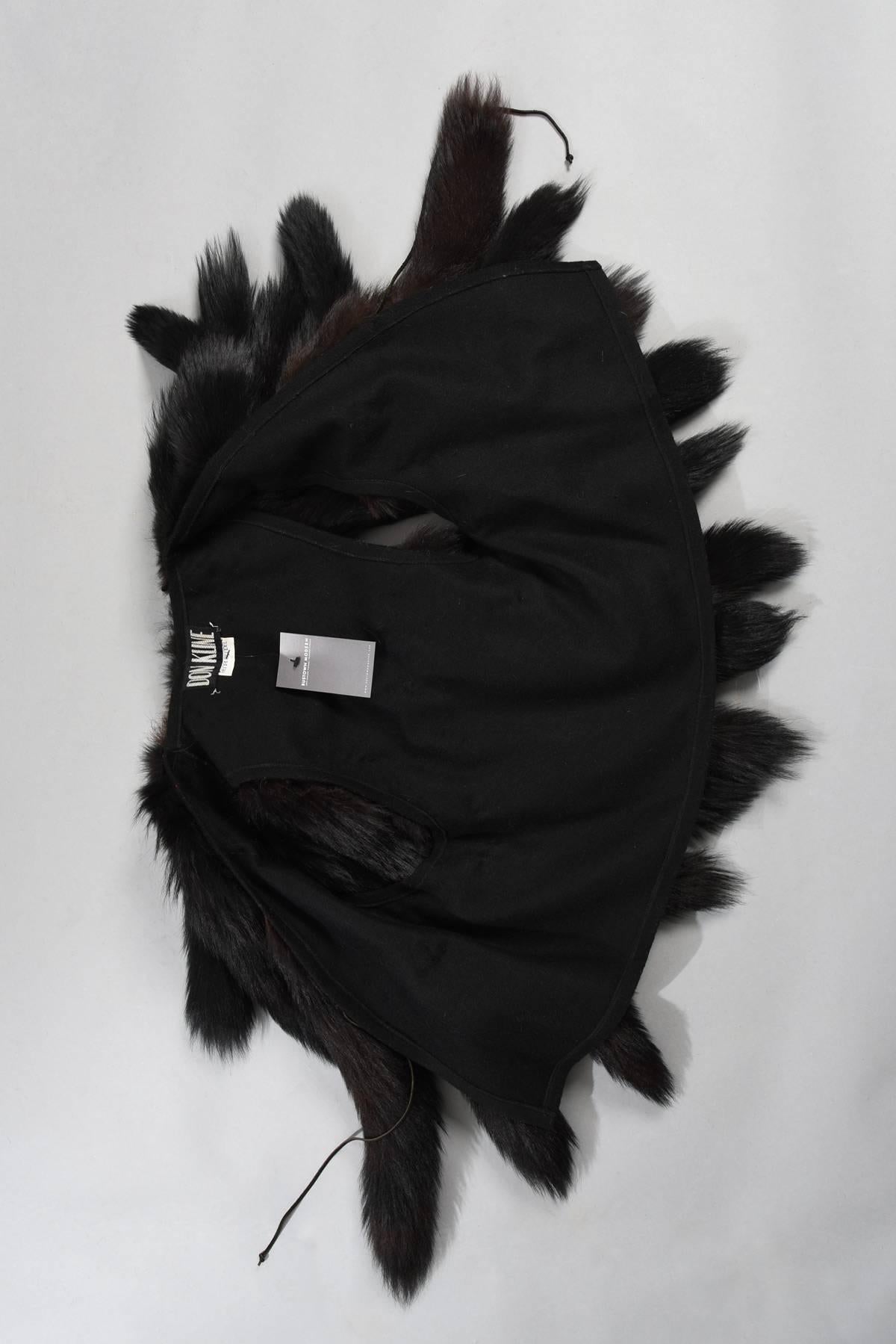 Don Kline Fox Tail Fur Fringed Gilet / Vest For Sale 4