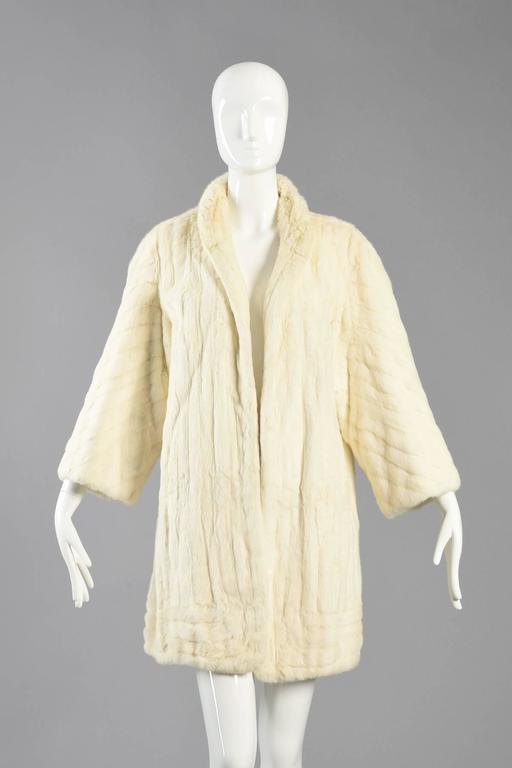 Stunning 1950s Ermine Fur Swing Coat at 1stDibs