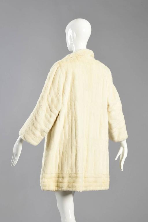 Stunning 1950s Ermine Fur Swing Coat at 1stDibs