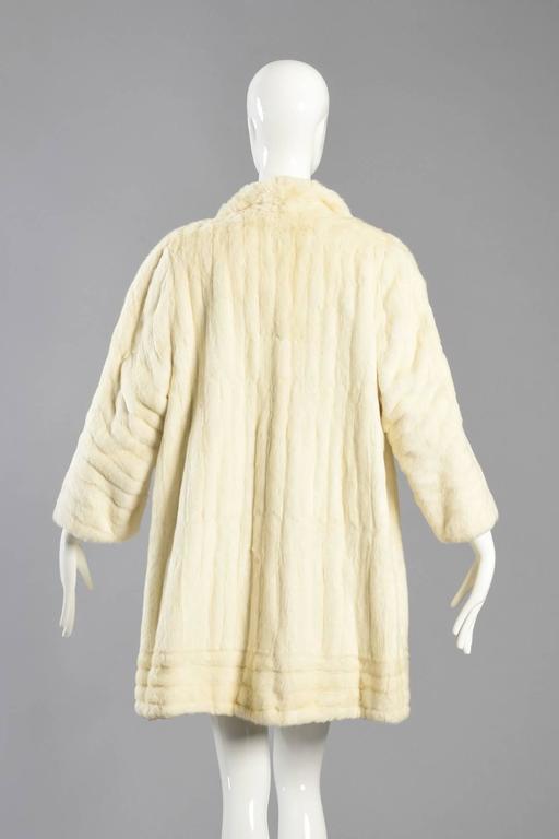 Stunning 1950s Ermine Fur Swing Coat at 1stDibs