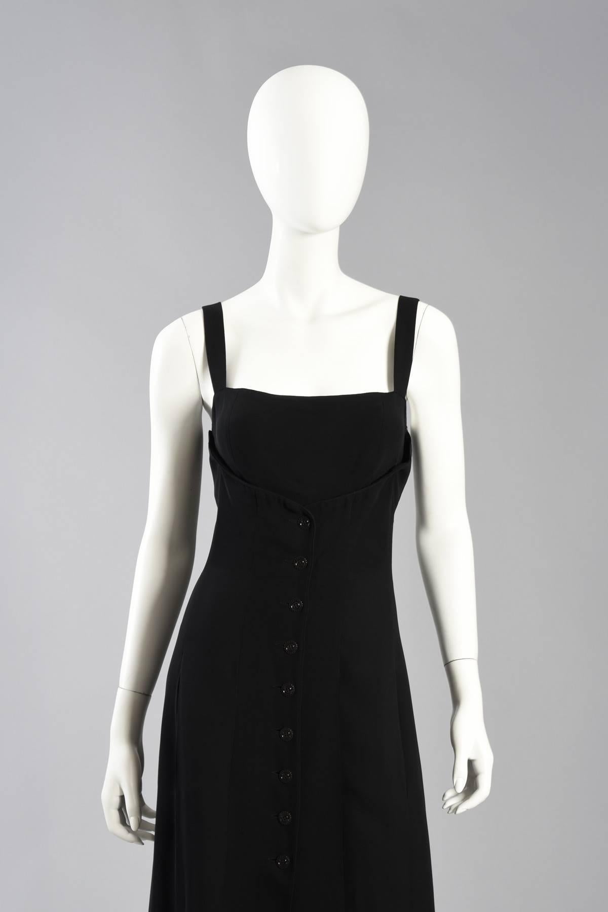 Black Karl Lagerfeld Evening Dress with Shelf Bust For Sale