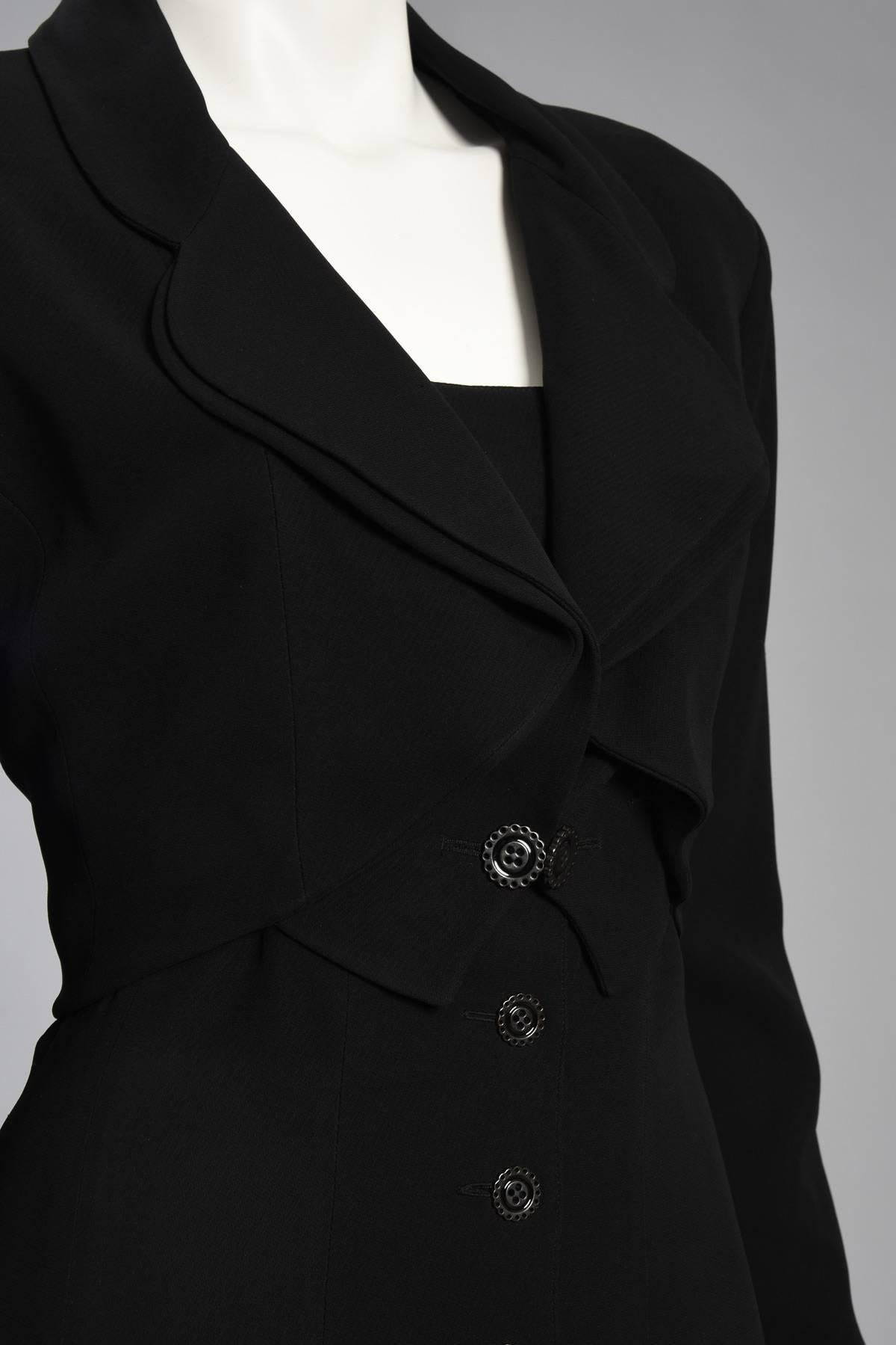 Women's Karl Lagerfeld Cropped Black Tuxedo Bolero Jacket