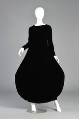 Pierre Cardin Space Age Velvet Apron Paneled Gown