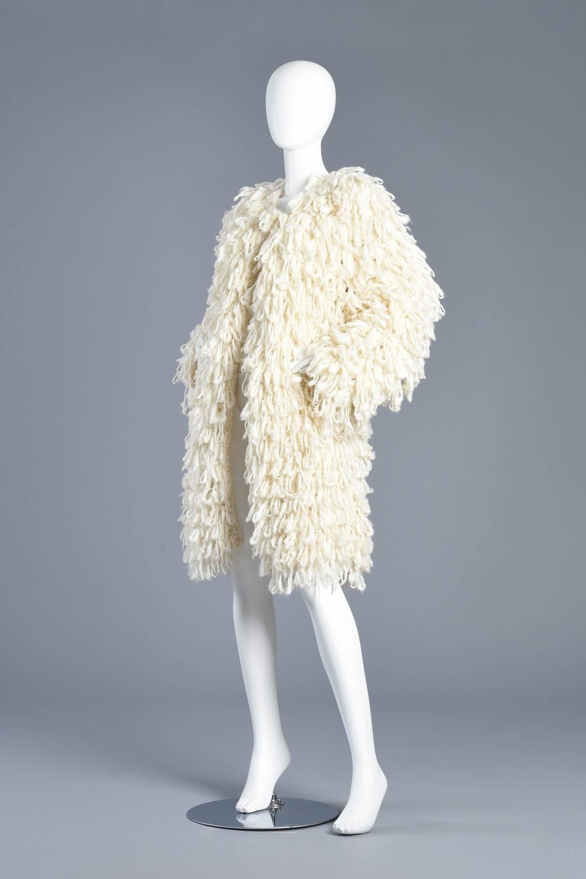 Women's or Men's The Ultimate Oversized Shaggy Fringed String Coat