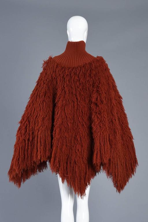 Amazing 1970s Shaggy Fringed String Poncho Cape For Sale at 1stDibs
