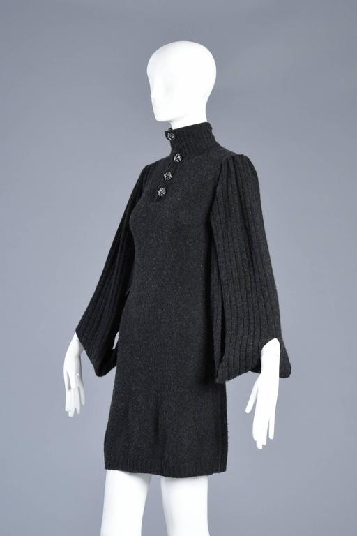Killer Chanel Cashmere Sweater Dress with Open Sleeves at 1stDibs