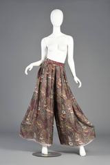 Layered Silk Chiffon Wide Leg Palazzo Pants