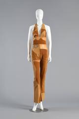 The Spiders from Mars Studded Backless Suede Jumpsuit