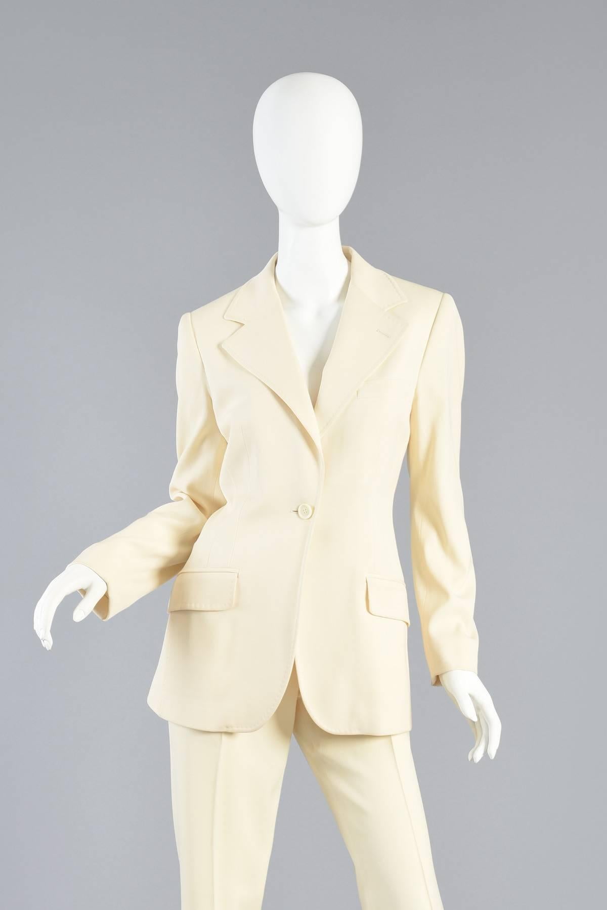 White Dolce & Gabbana Ivory Tuxedo Suit For Sale