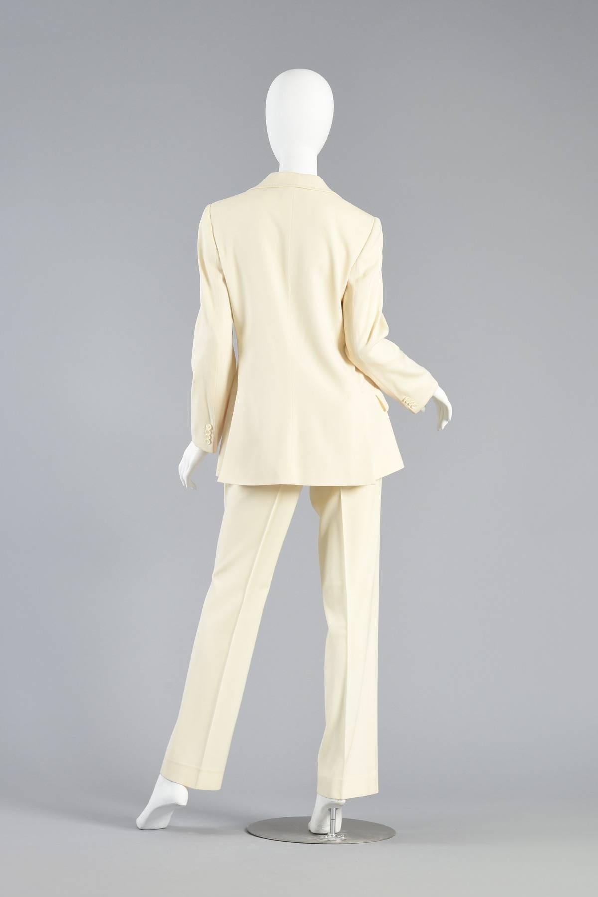Dolce & Gabbana Ivory Tuxedo Suit For Sale 3