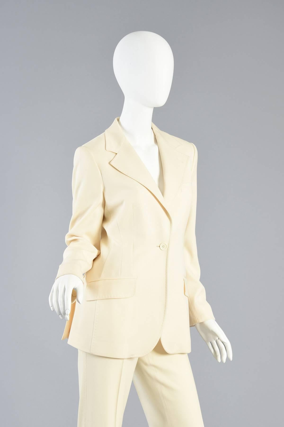 Dolce & Gabbana Ivory Tuxedo Suit For Sale 2