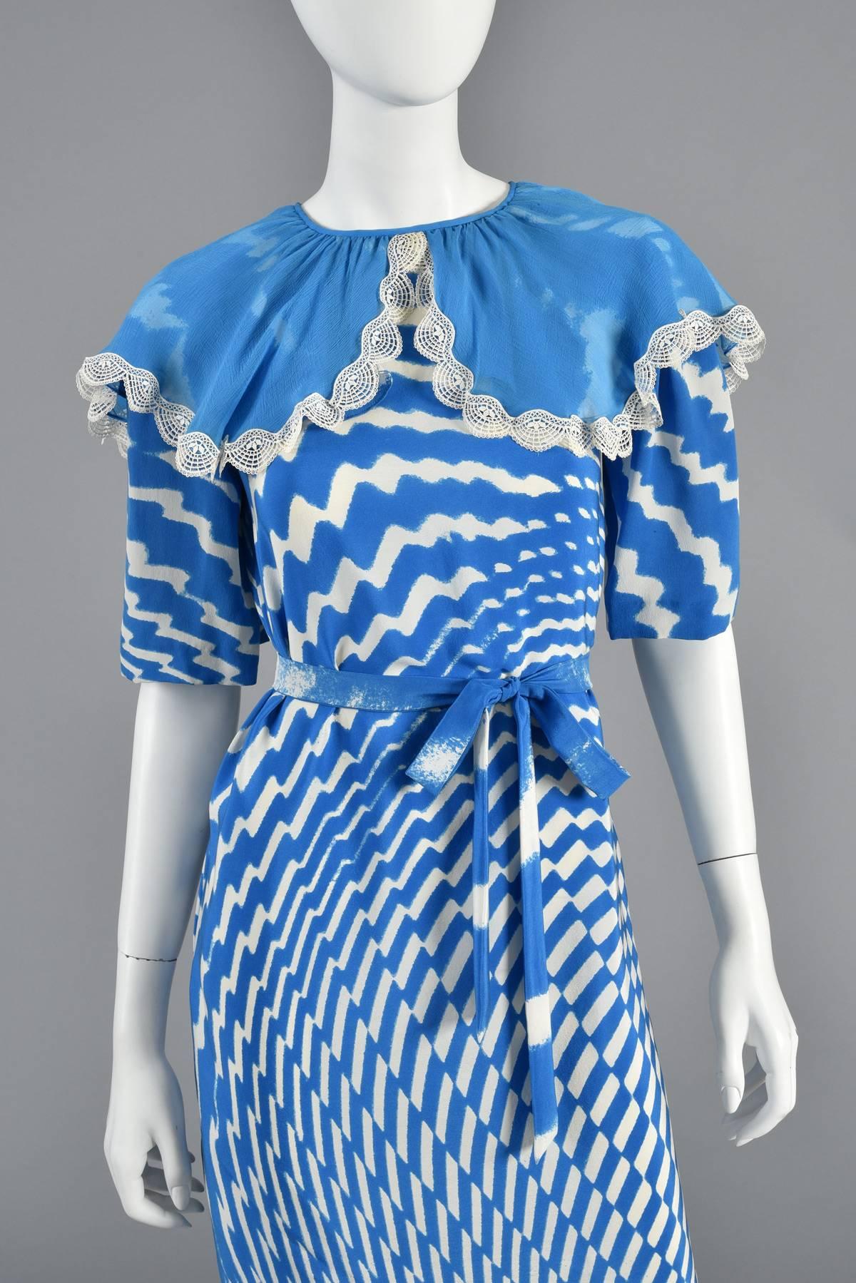 Women's Thea Porter Couture Op Art Mini Dress For Sale