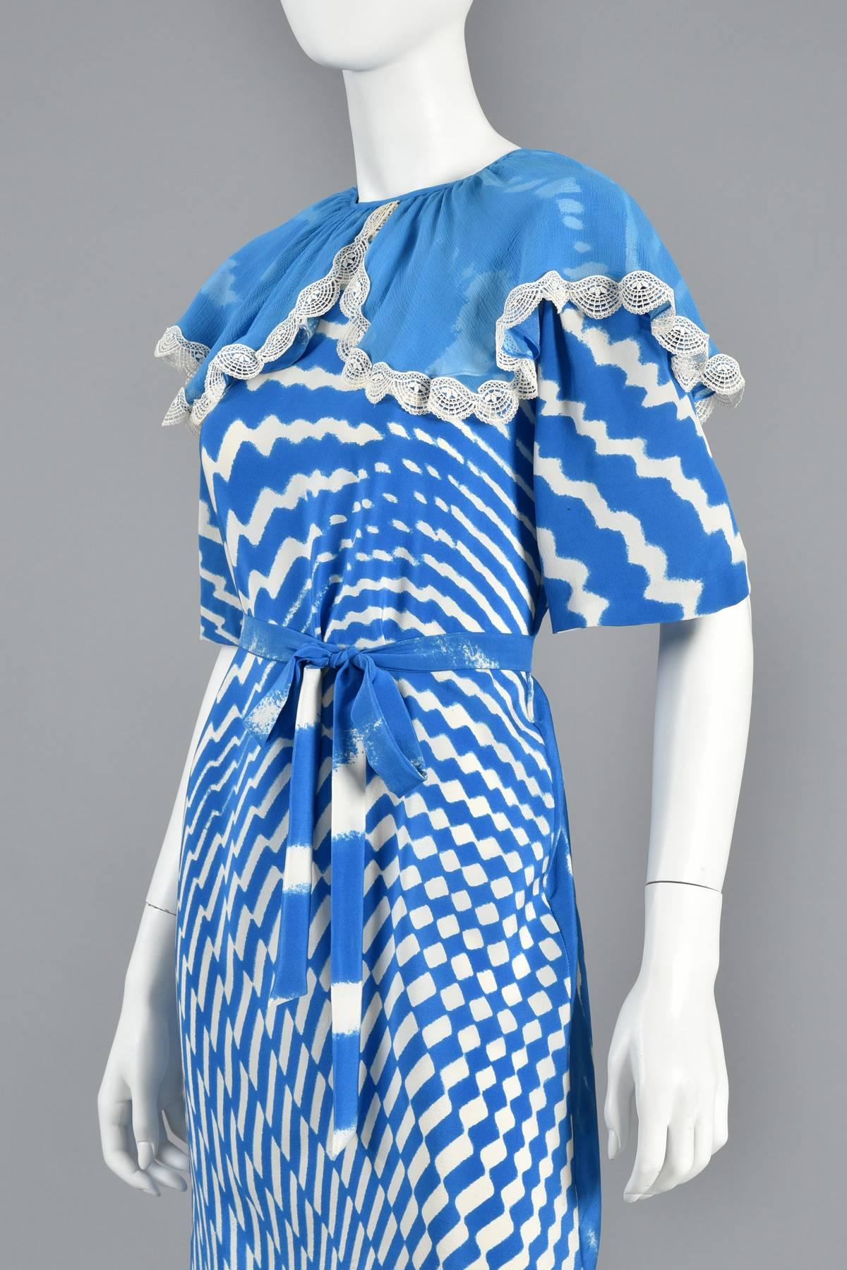 Thea Porter Couture Op Art Mini Dress For Sale 3