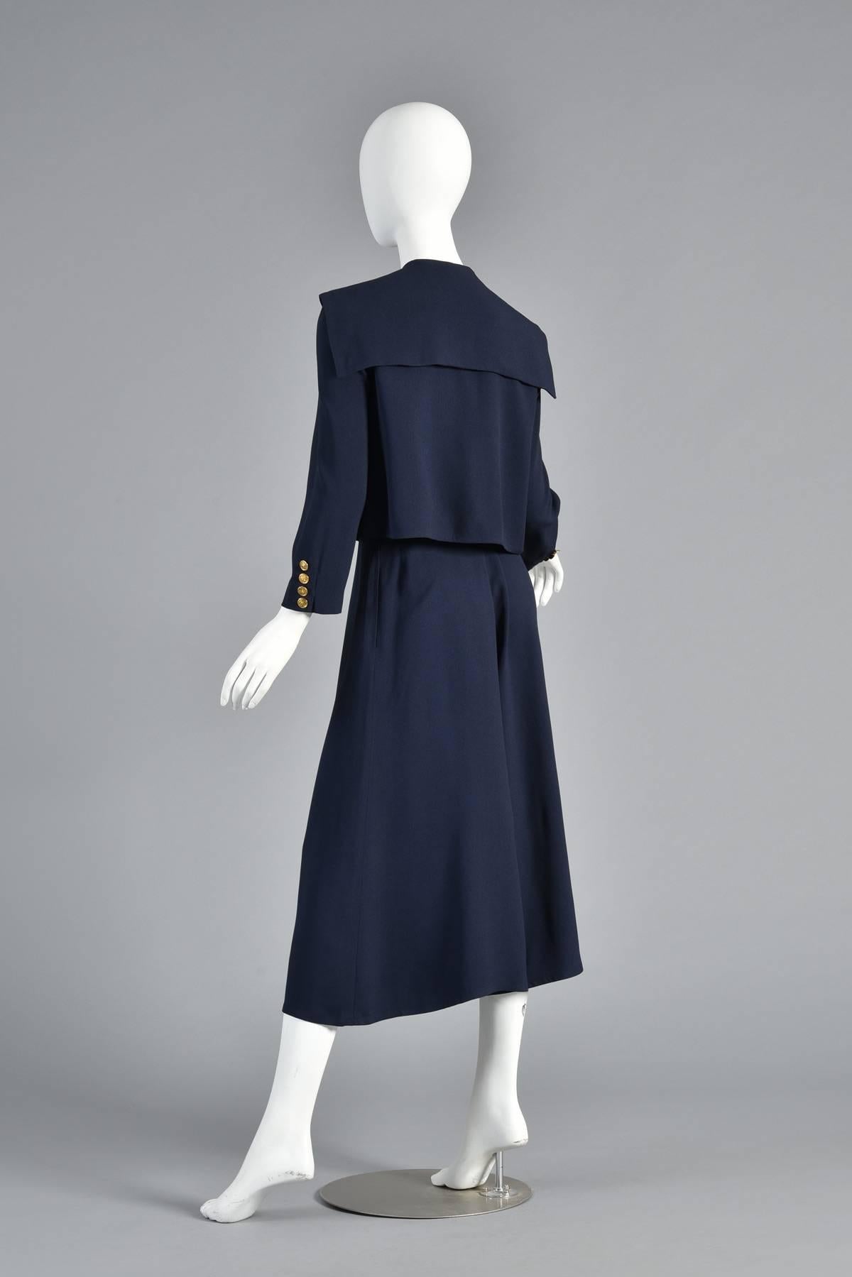 Sonia Rykiel Sailor Inspired Gaucho Pant Suit For Sale 3