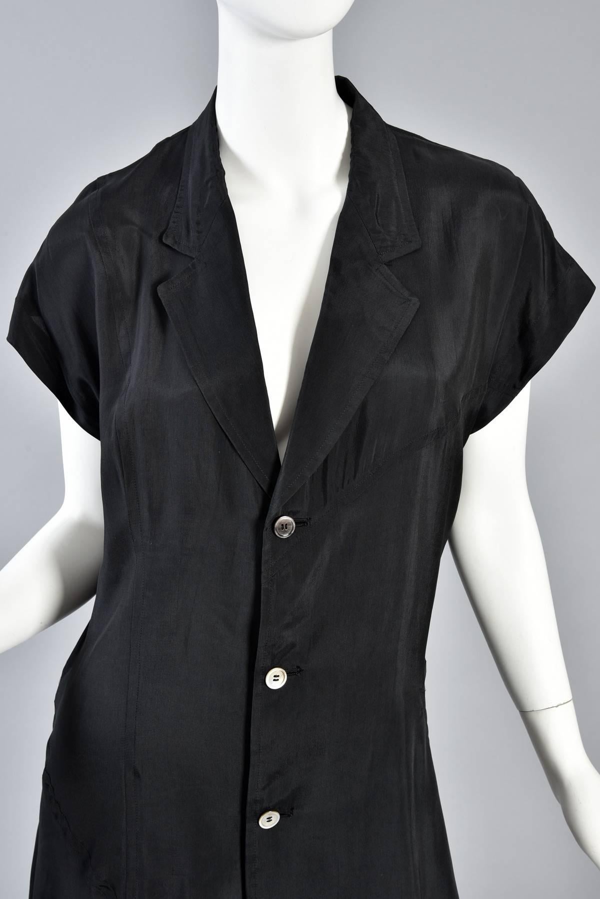 Comme des Garcons Asymmetrical Minimal Black Dress In Excellent Condition For Sale In Yucca Valley, CA