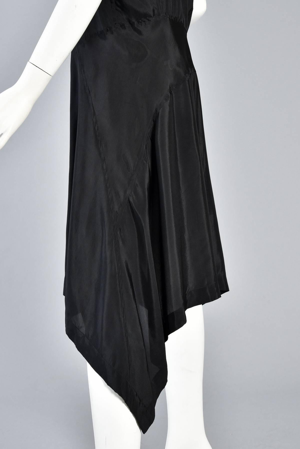 Comme des Garcons Asymmetrical Minimal Black Dress For Sale 2
