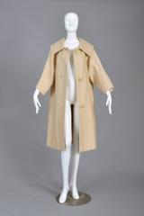 1950s Christian Dior Fin Back Silk Coat