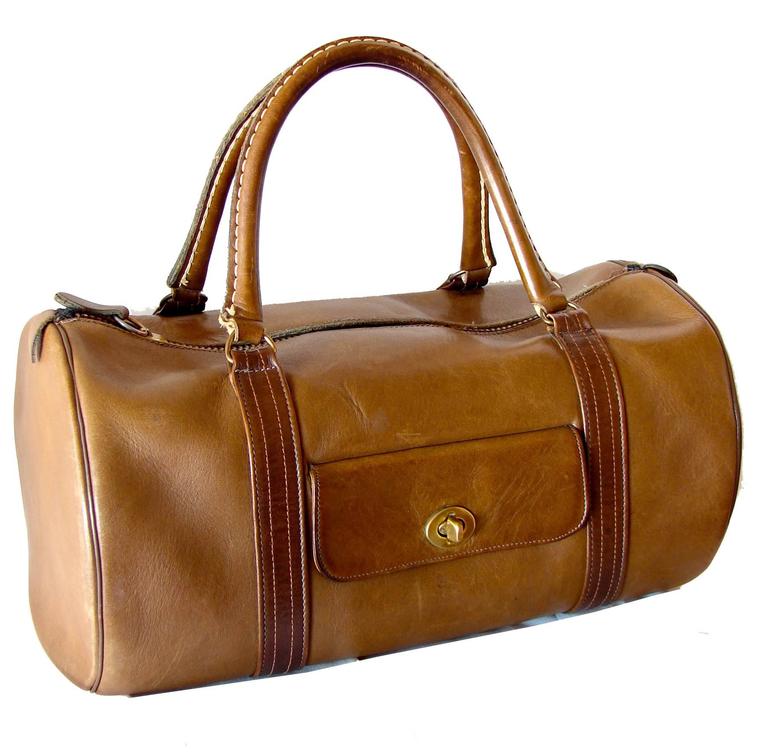 Rare Bonnie Cashin Coach Saddle Leather Safari Bag Duffel Tote Carry Brown Rare Bonnie Cashin Coach Saddle Leather Safari Bag Duffel Tote Carry On 1960s For