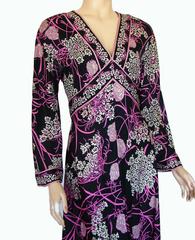 Emilio Pucci Vivid Black, Pink + White Silk Jersey Palazzo Pant Jumpsuit 1960s