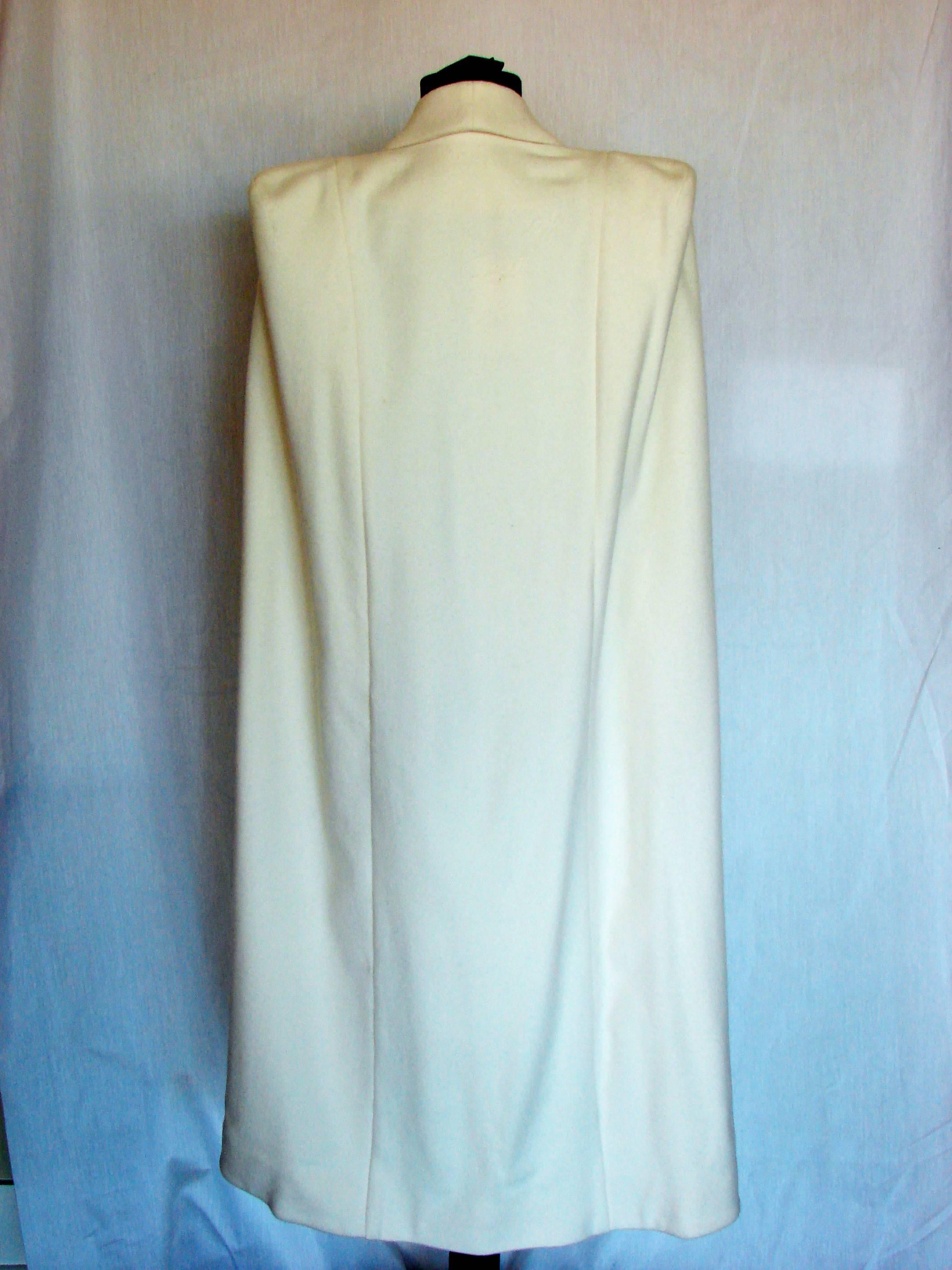 cream cape coat