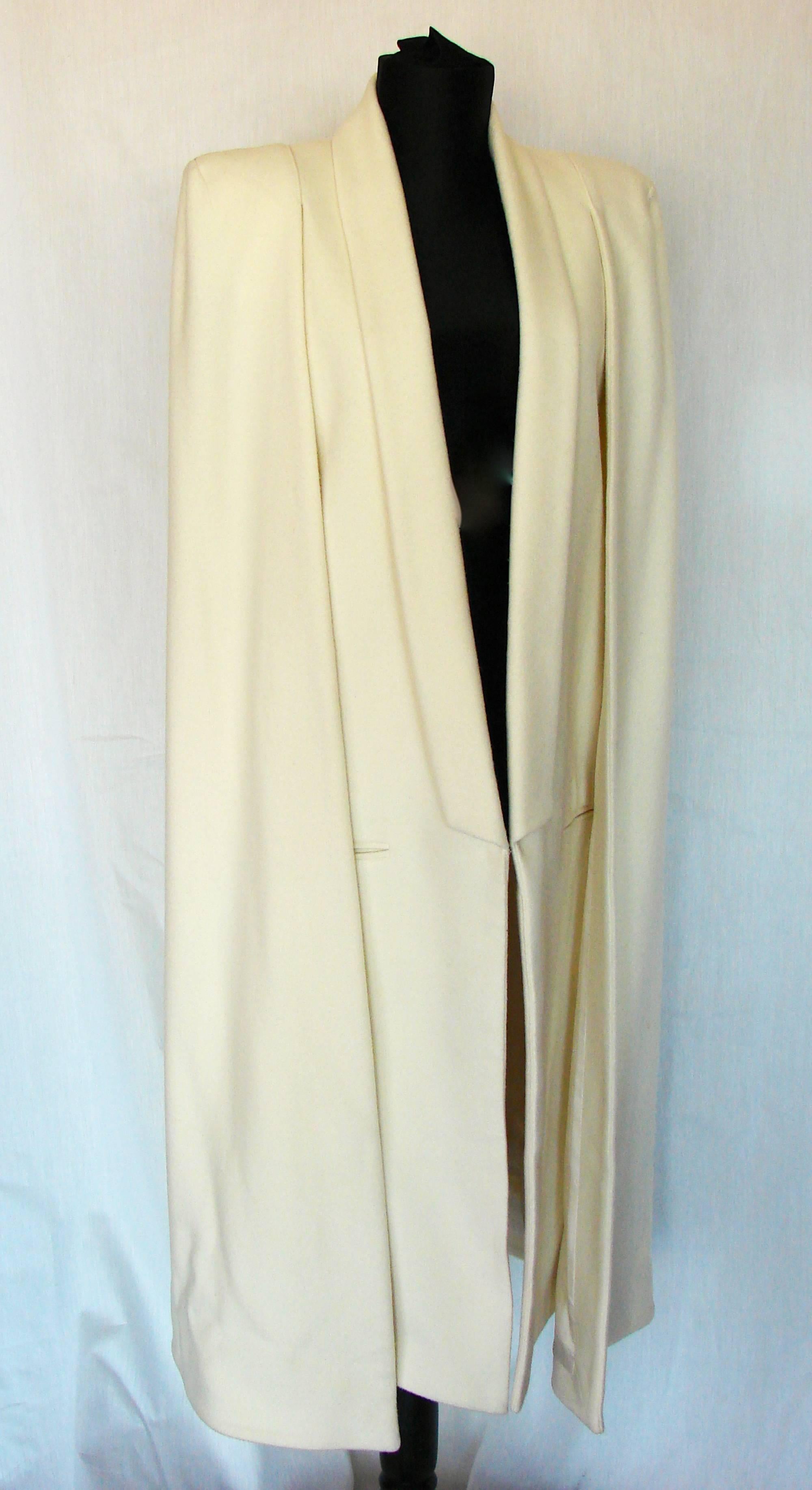 cream cape blazer
