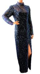 Exquisite Bob Mackie Boutique Fully Beaded Evening Gown Early 80s Size 14