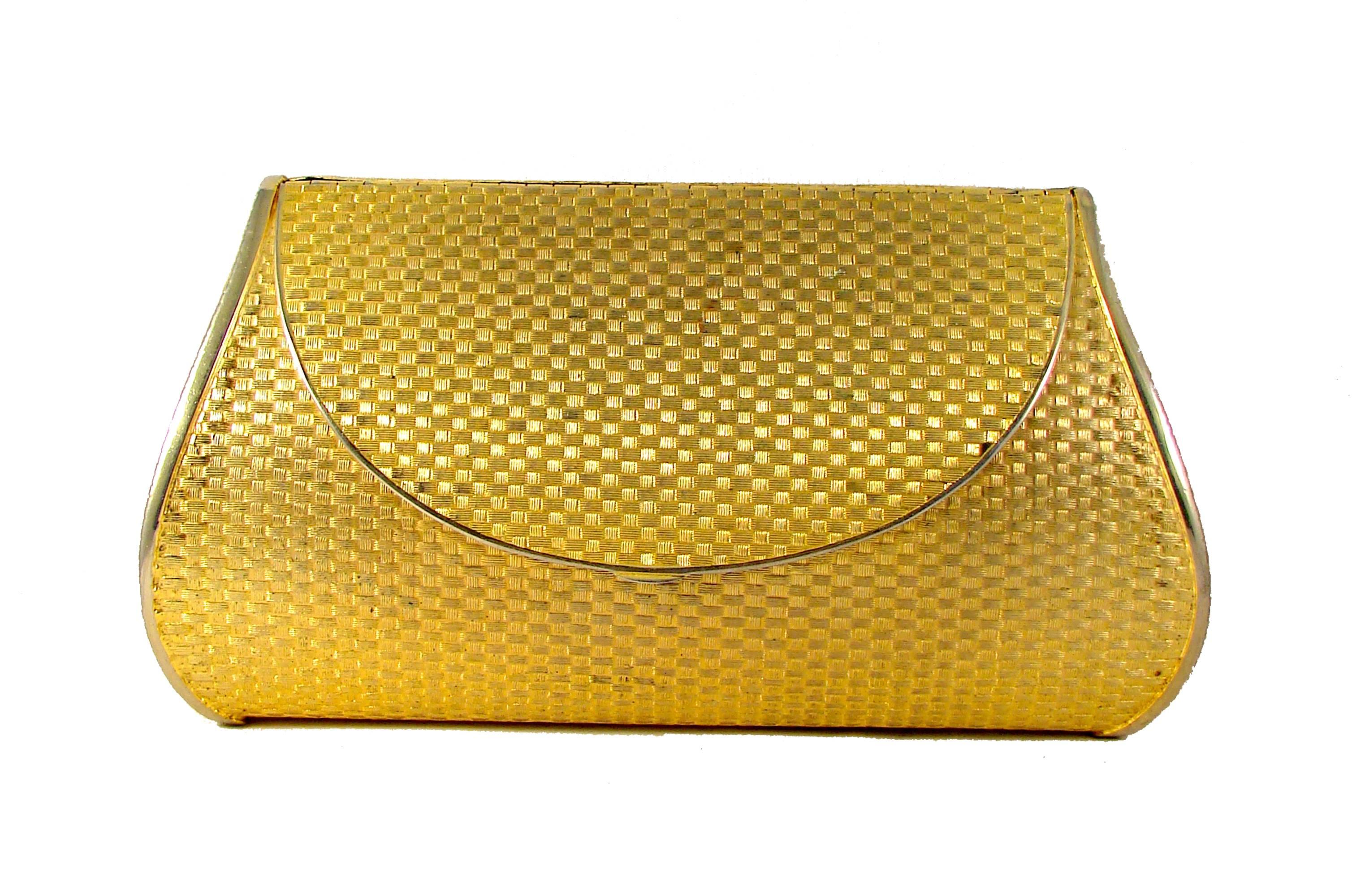 basket weave clutch bag