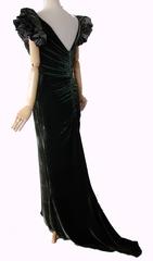Bellville Sassoon Lorcan Mullany Silk Velvet Ruffles with Train Evening Gown 10