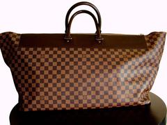 Louis Vuitton Damier Ebene Greenwich GM Soft Luggage Travel Bag Duffel 2004