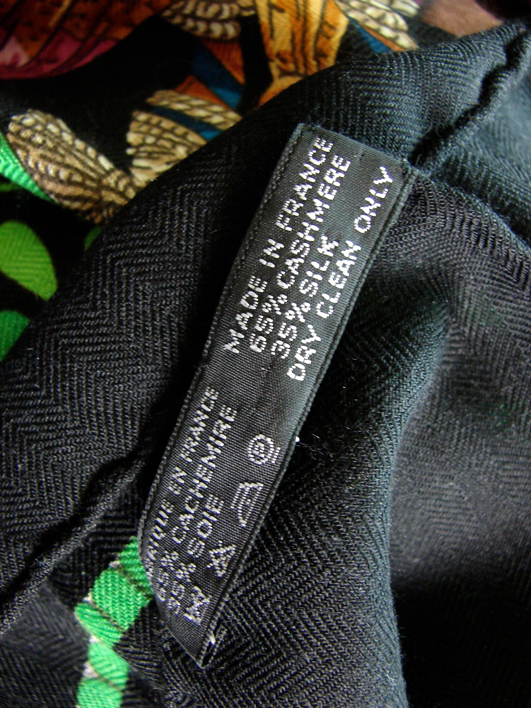 Hermes Cashmere Silk Shawl Scarf 140cm La Danse du Cheval Marwari A. Faivre 4