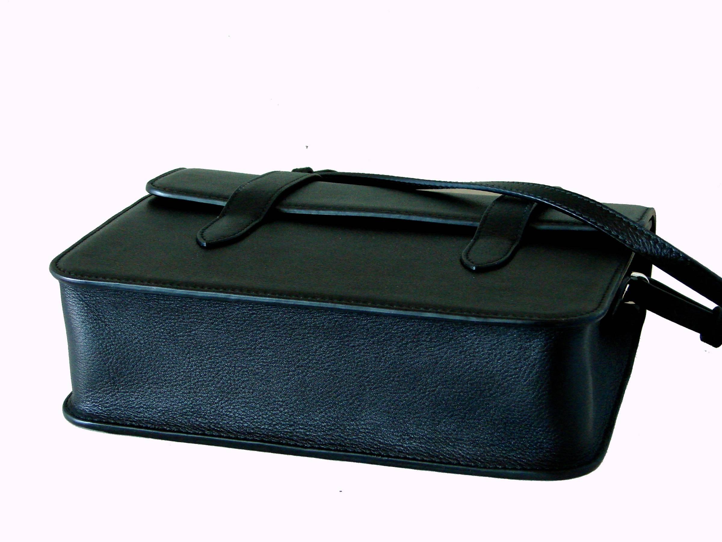 Strathberry Scotland MC Mini Tote Black Leather New + Box + Dust Cover 1