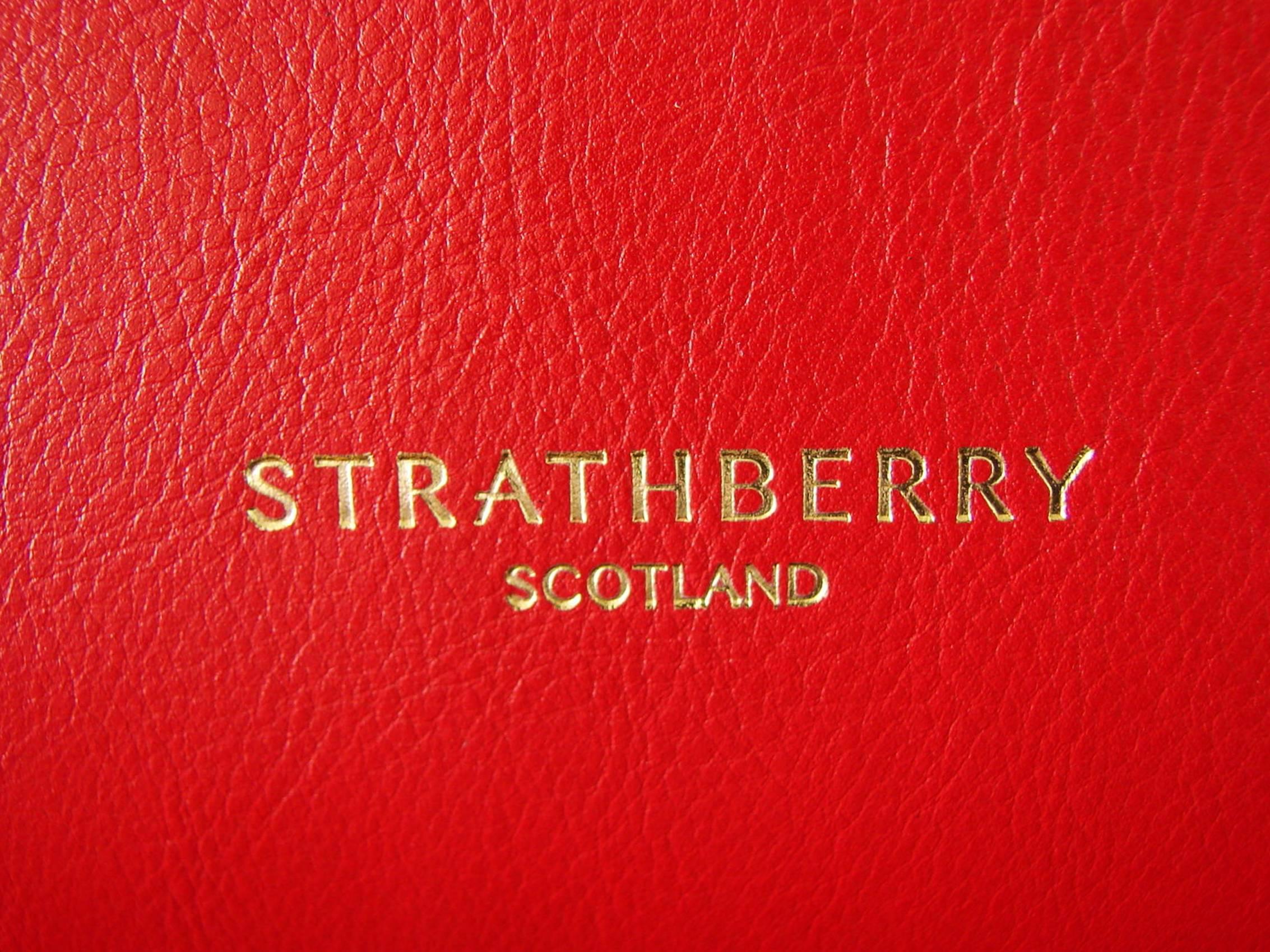 Strathberry Scotland Ruby Leather Tote Bag with Shoulder Strap New + Box 1