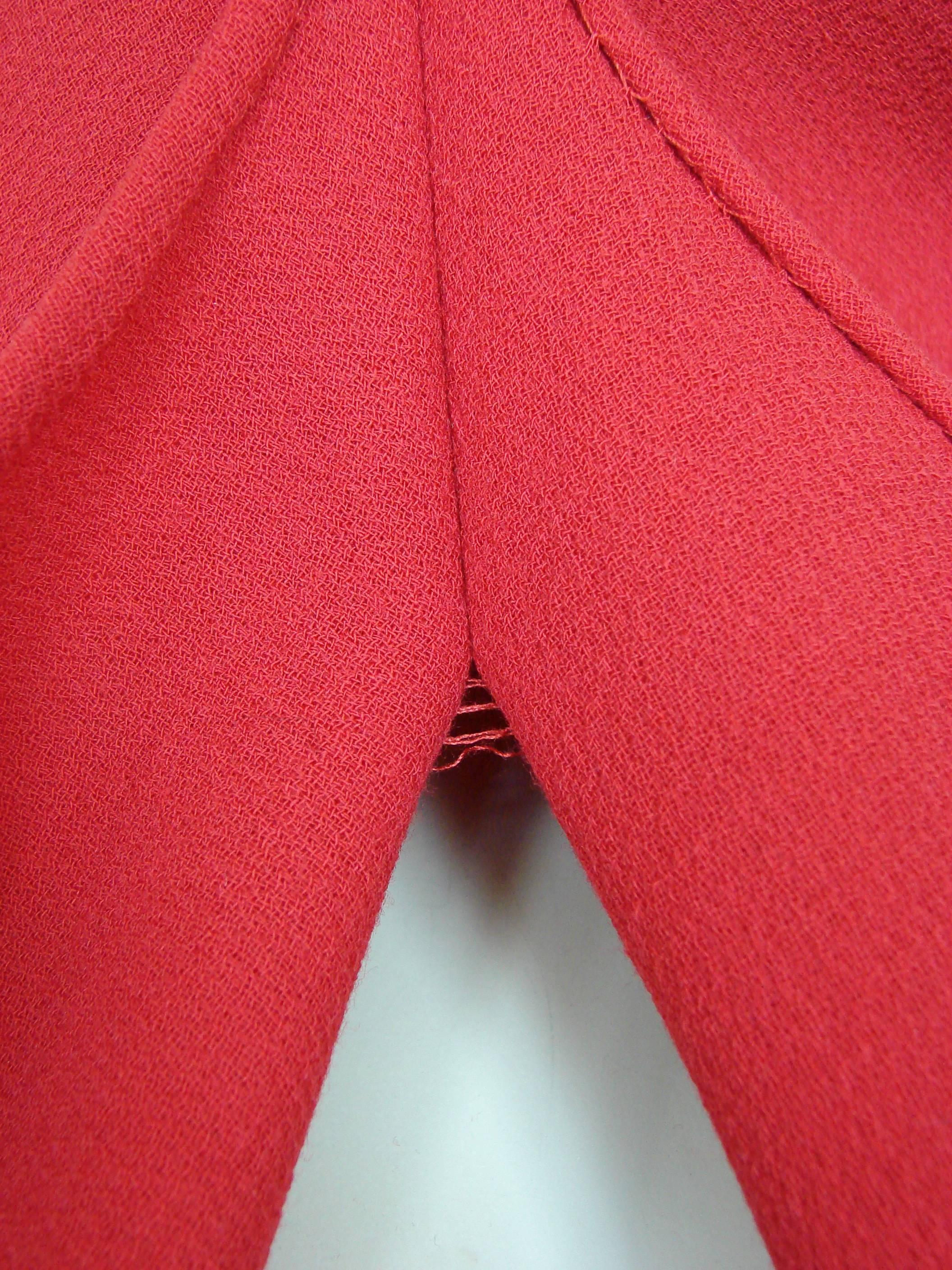 Gianni Versace Couture Red Bustier Dress Long Asymmetric Hem 1990s Sz S/M 6