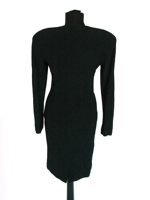 Christian Dior Black Crepe Floral Stitched Jacket + Skirt Suit 2pc ...