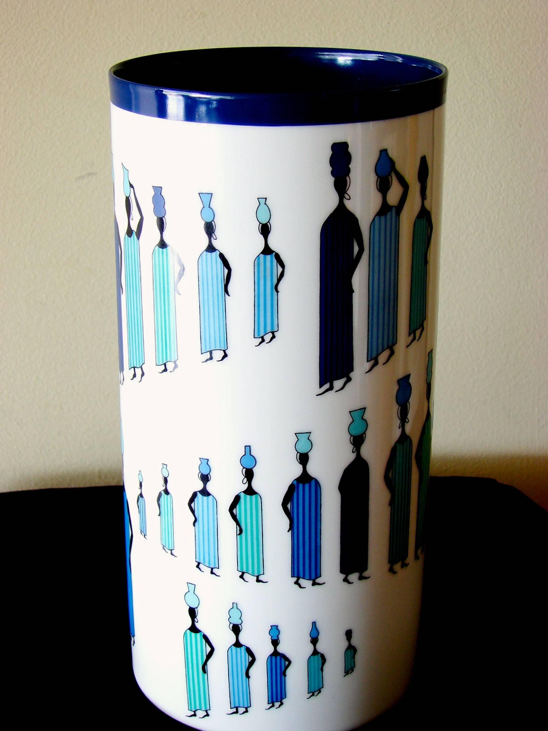 Rare Emilio Pucci for Rosenthal 'Water Carriers' Porcelain China Vase 1970s  4
