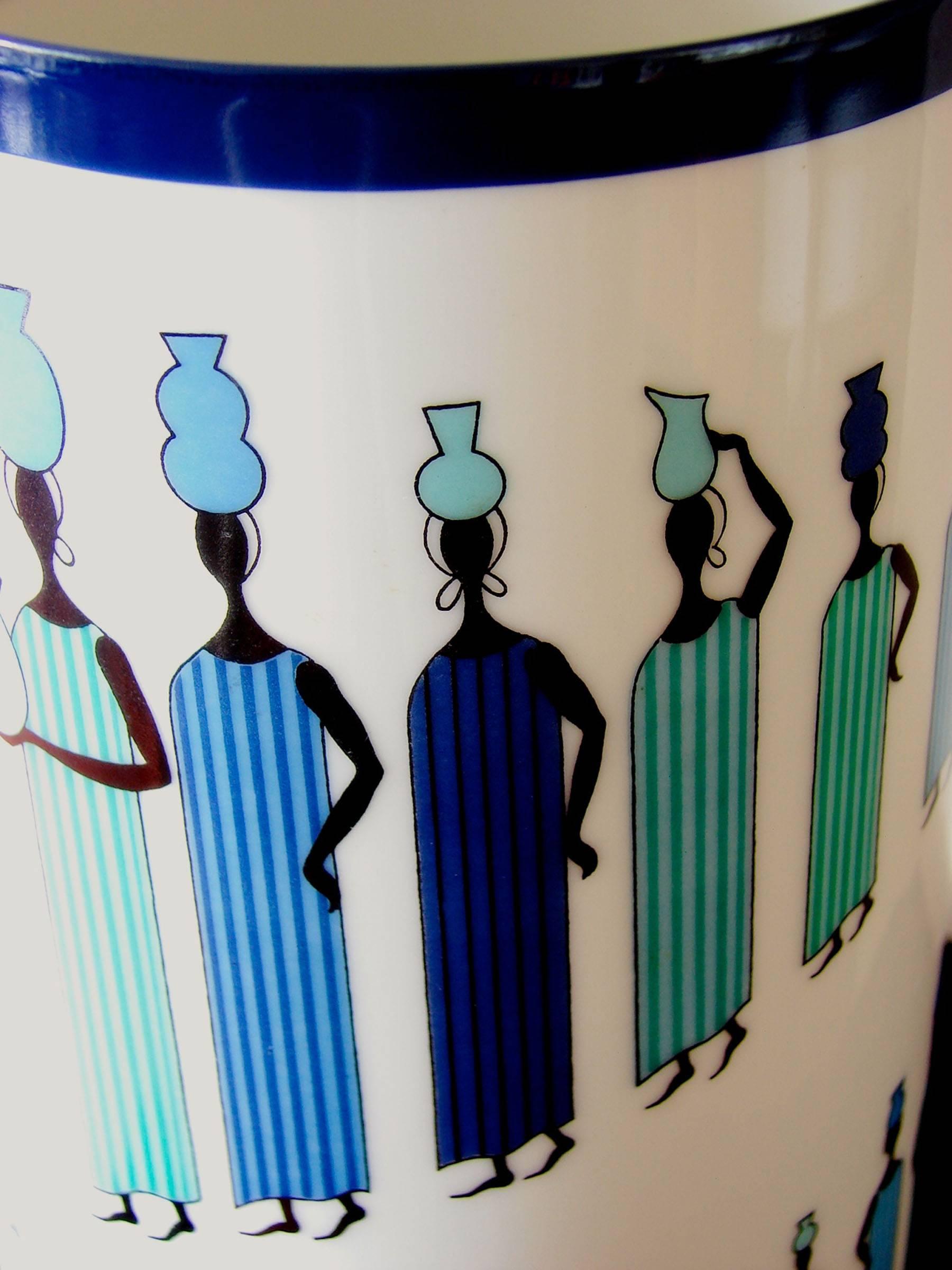 Women's or Men's Rare Emilio Pucci for Rosenthal 'Water Carriers' Porcelain China Vase 1970s 