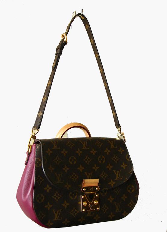 Louis Vuitton Eden MM Monogram Aurore Bag Purse + Shoulder Strap + Dust Cover For Sale at 1stdibs