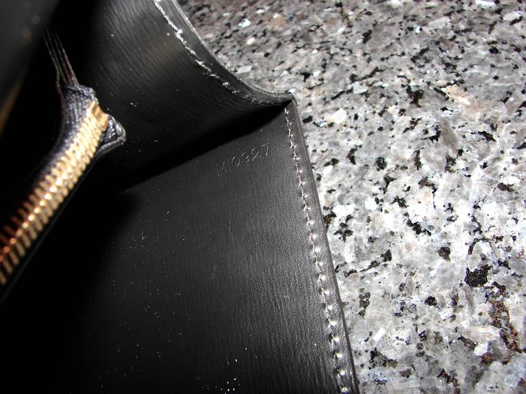 Classic Louis Vuitton Malesherbes Bag Black Epi Leather Handbag + Dust