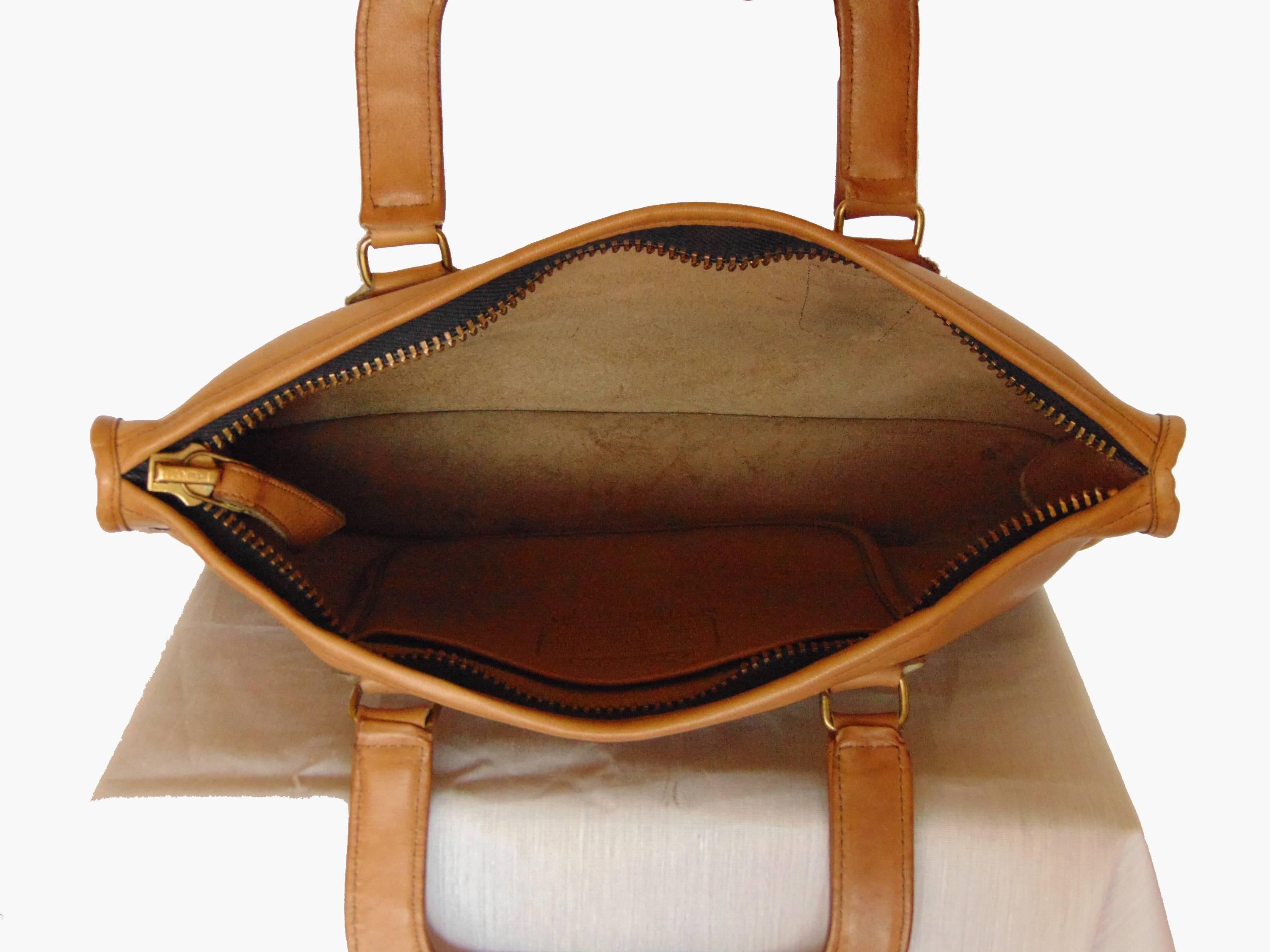 Bonnie Cashin for Coach Saddle Leather Zippered Tote Bag 1970s New York City Bag 2