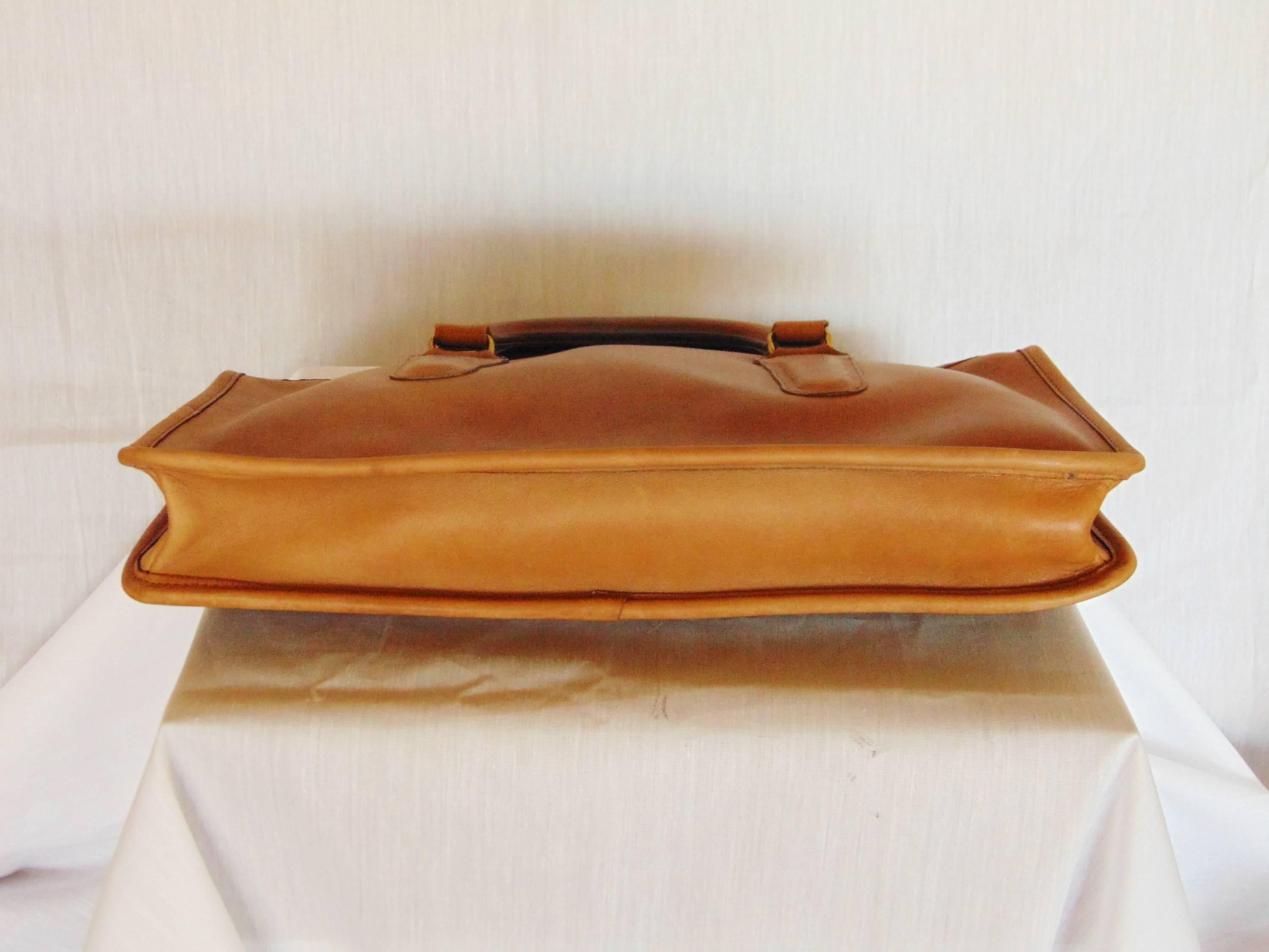 Brown Bonnie Cashin for Coach Saddle Leather Zippered Tote Bag 1970s New York City Bag