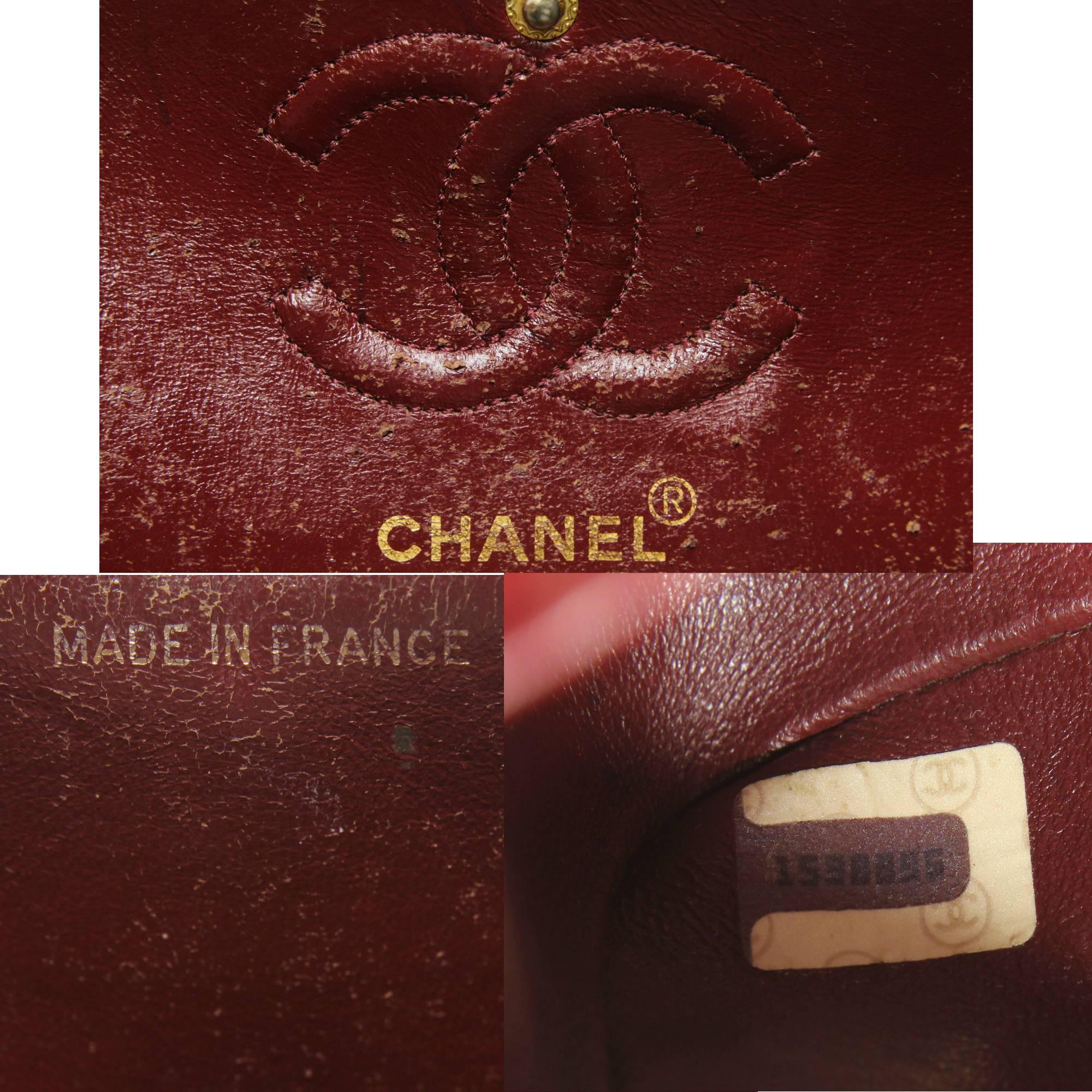 Iconic Chanel Small Flap Bag Black Lambskin Leather Matelasse Vintage 1980s 2