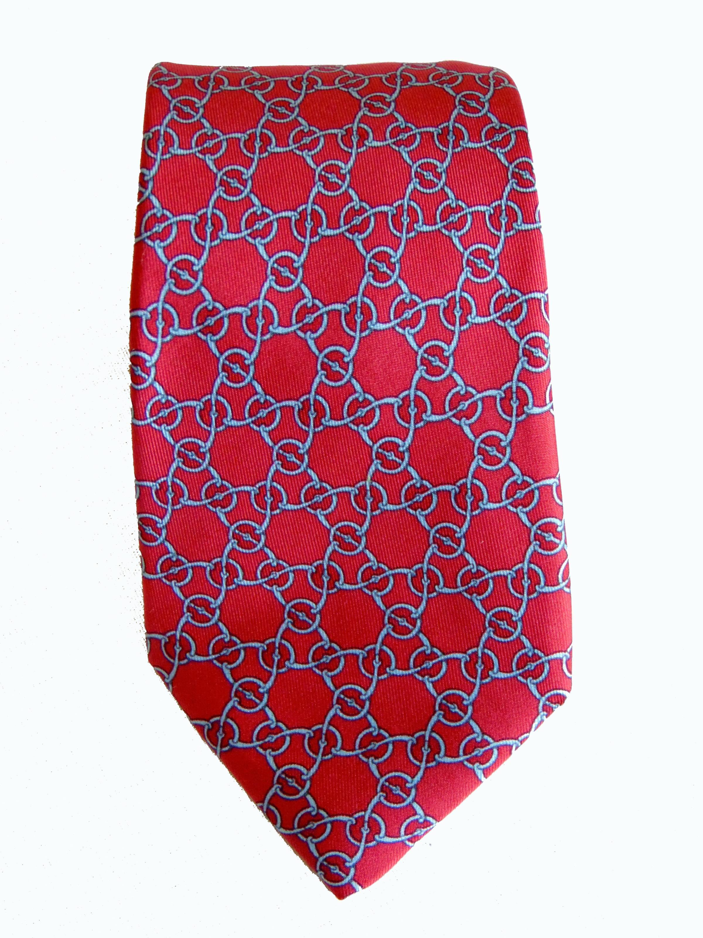 hermes tie red