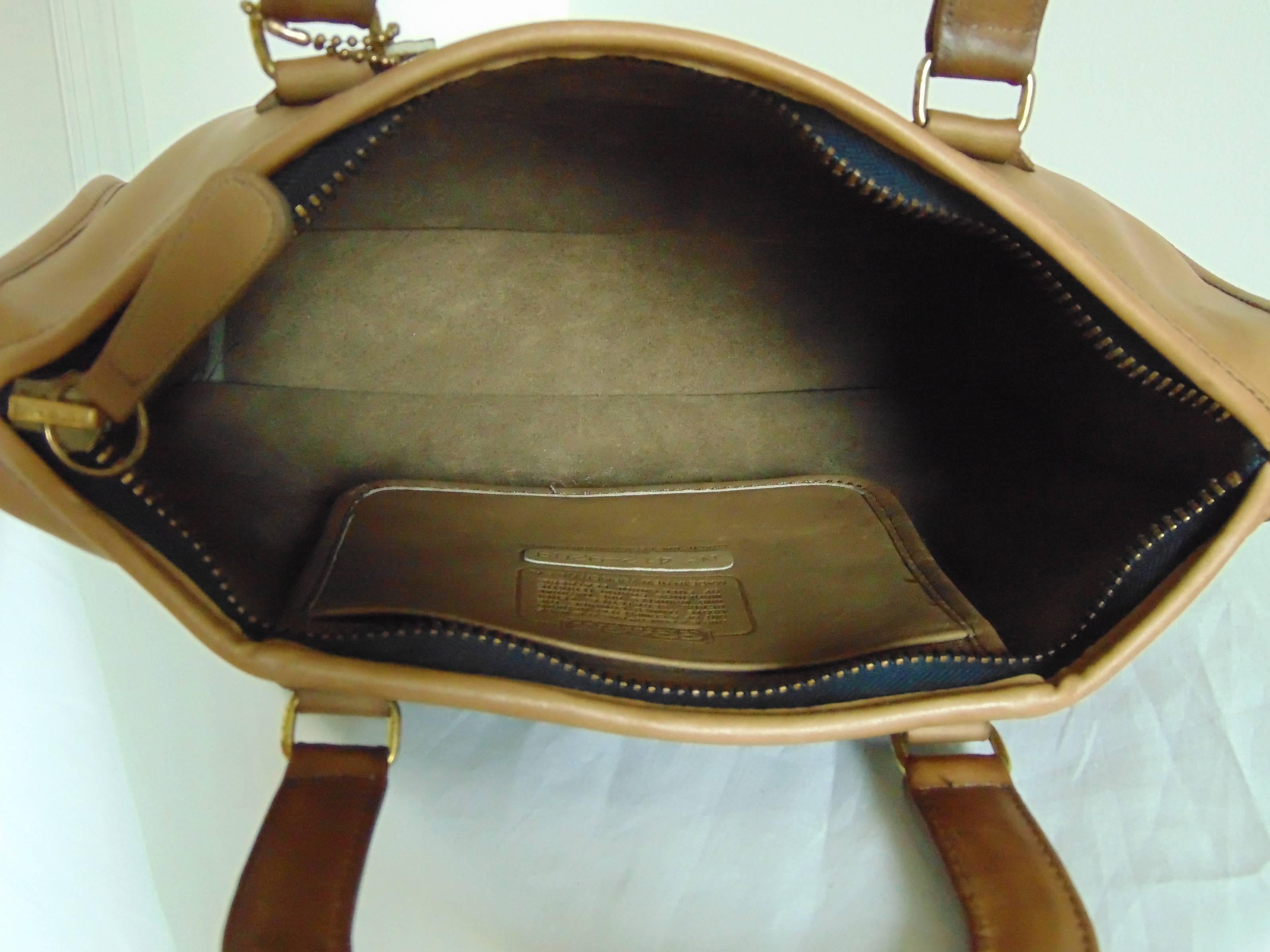 Bonnie Cashin for Coach Saddle Tan Leather Tote Bag Briefcase NYC 1960s  3