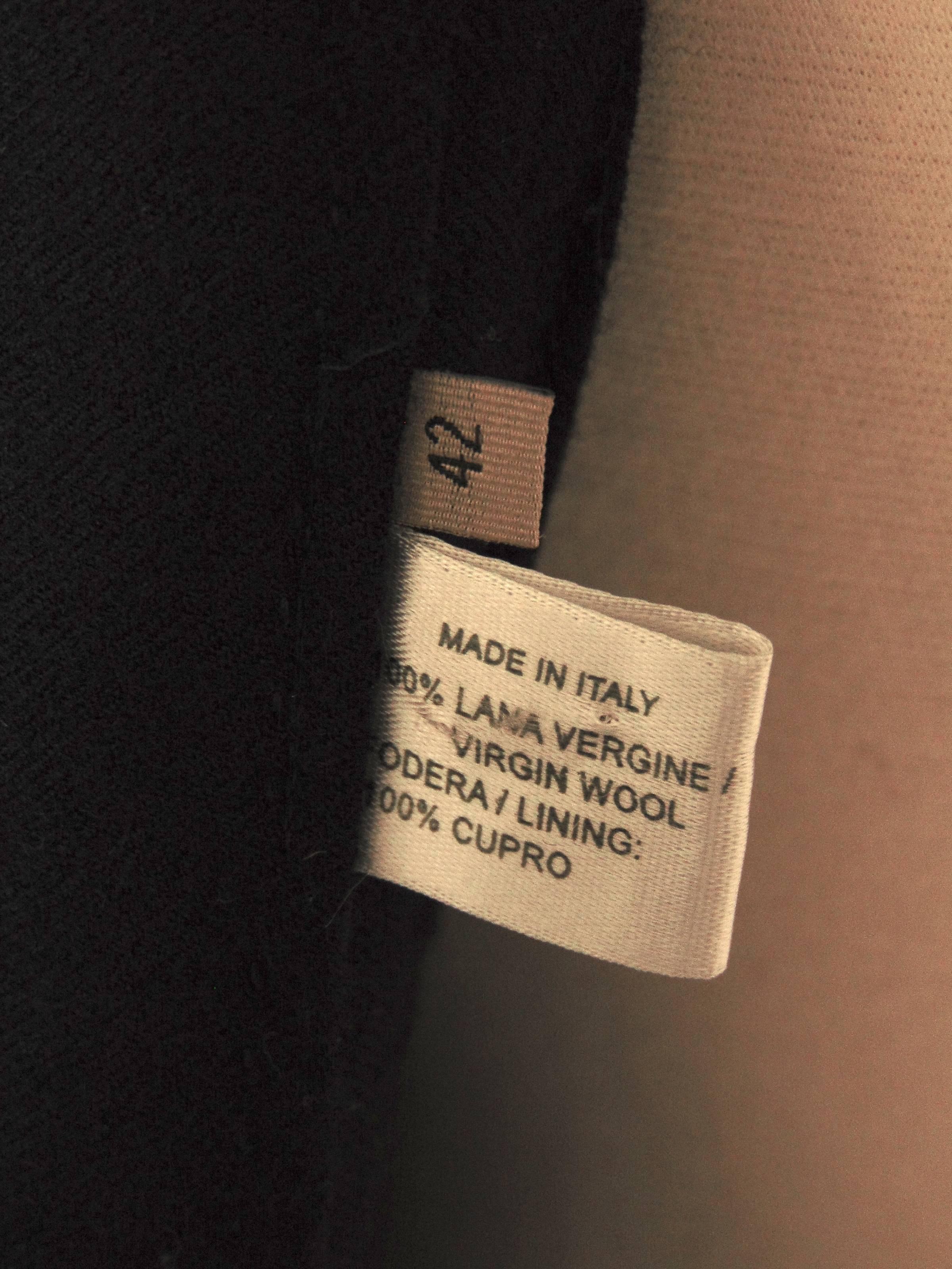 Bottega Veneta Black Wool Jacket Blazer Size 42 Italy 3