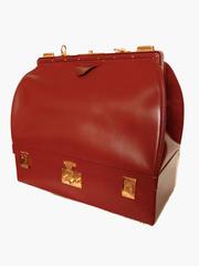 Hermes Sac Mallette Jewelry Box Travel Case Cordovan Box Leather Vintage 1970s