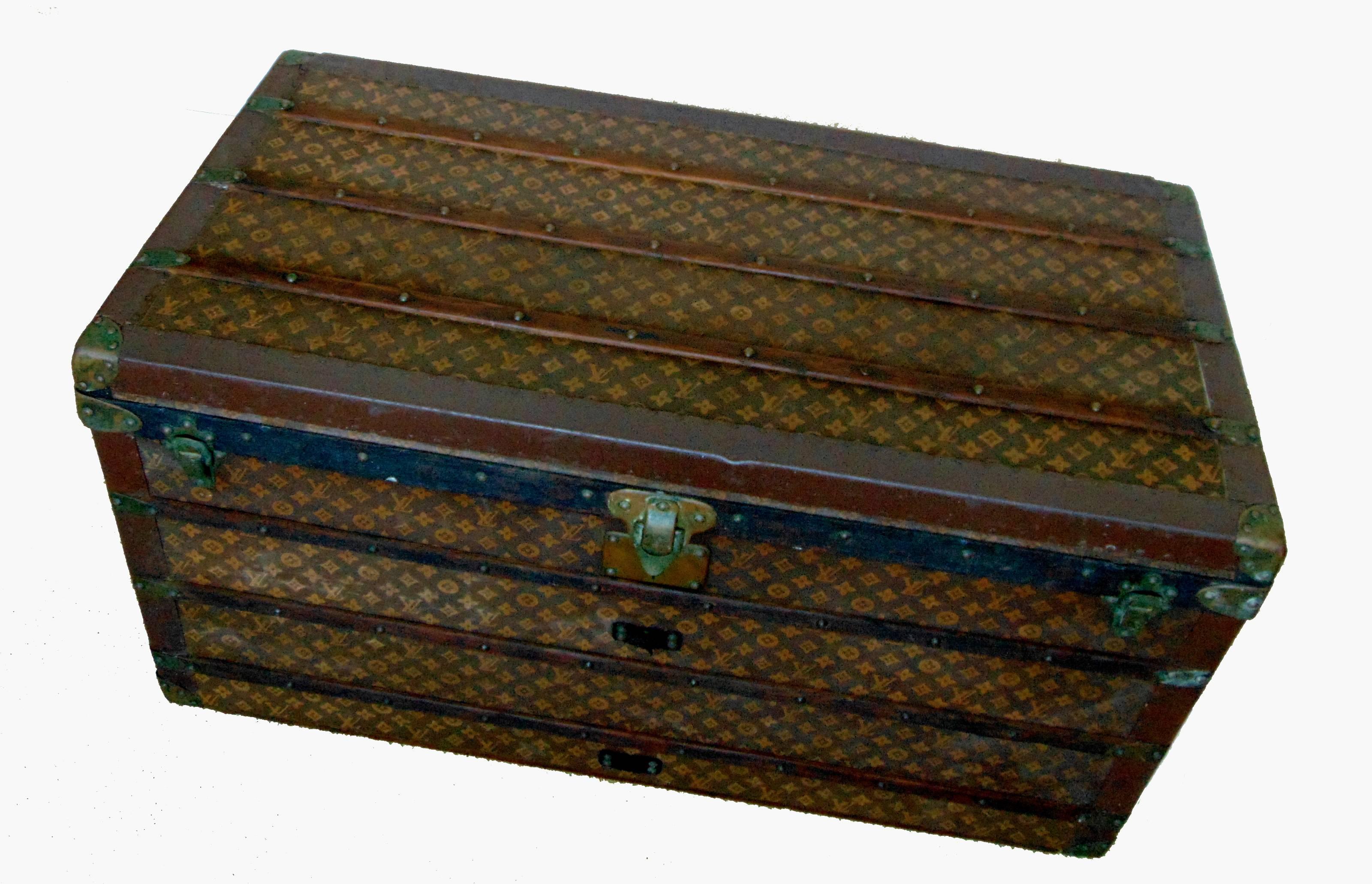Louis Vuitton Monogram Extra Large Courier Steamer Trunk, 1906  In Good Condition In Port Saint Lucie, FL