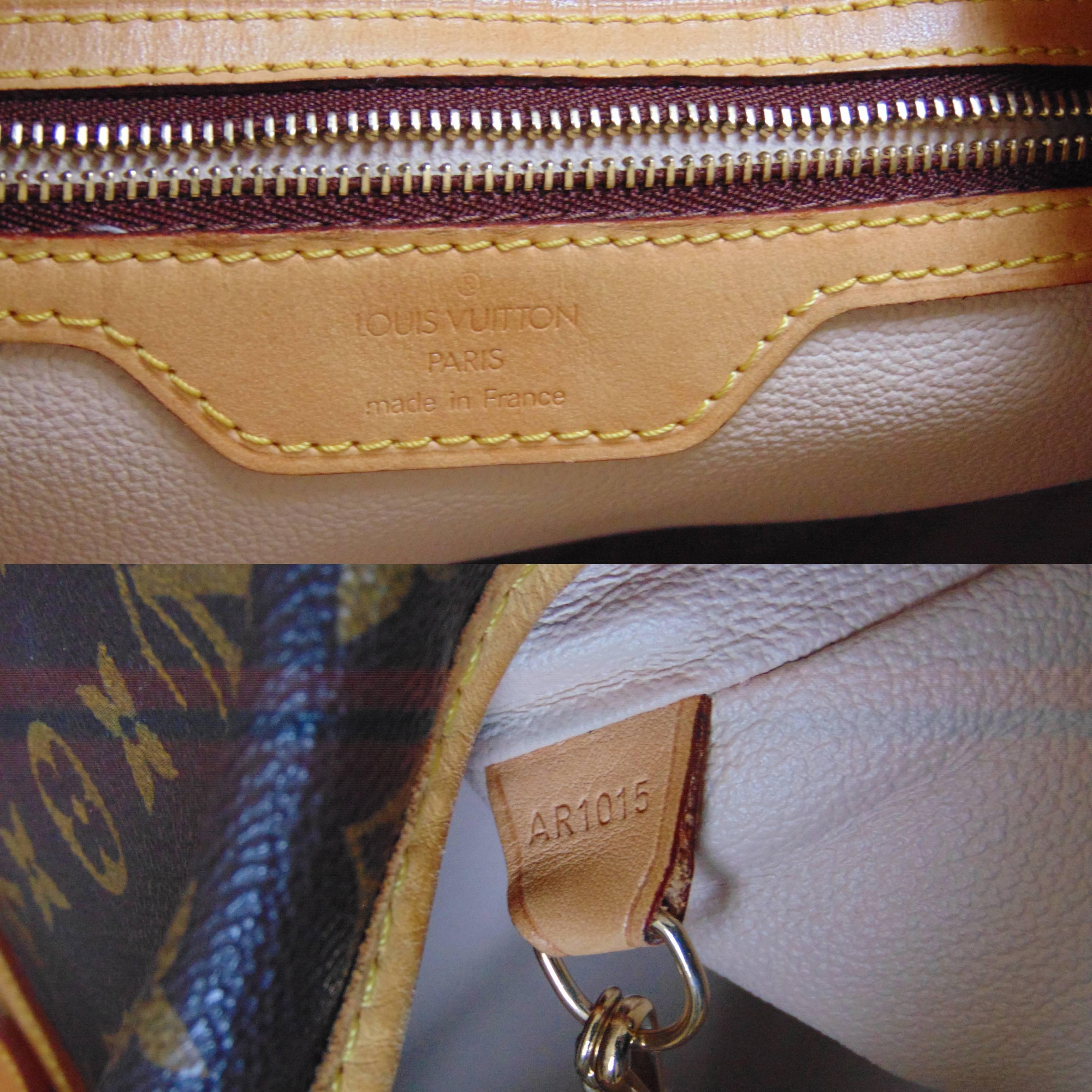 Women's Classic Louis Vuitton Monogram Bucket Bag GM Large Tote Vintage 2005 