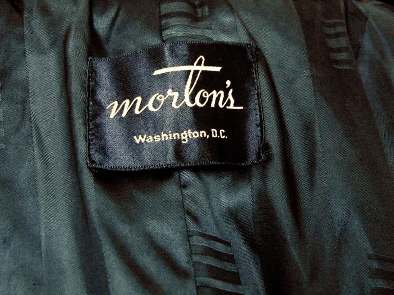 Morton's Washington DC Black Sheared Beaver Fur Stole Cape Vintage