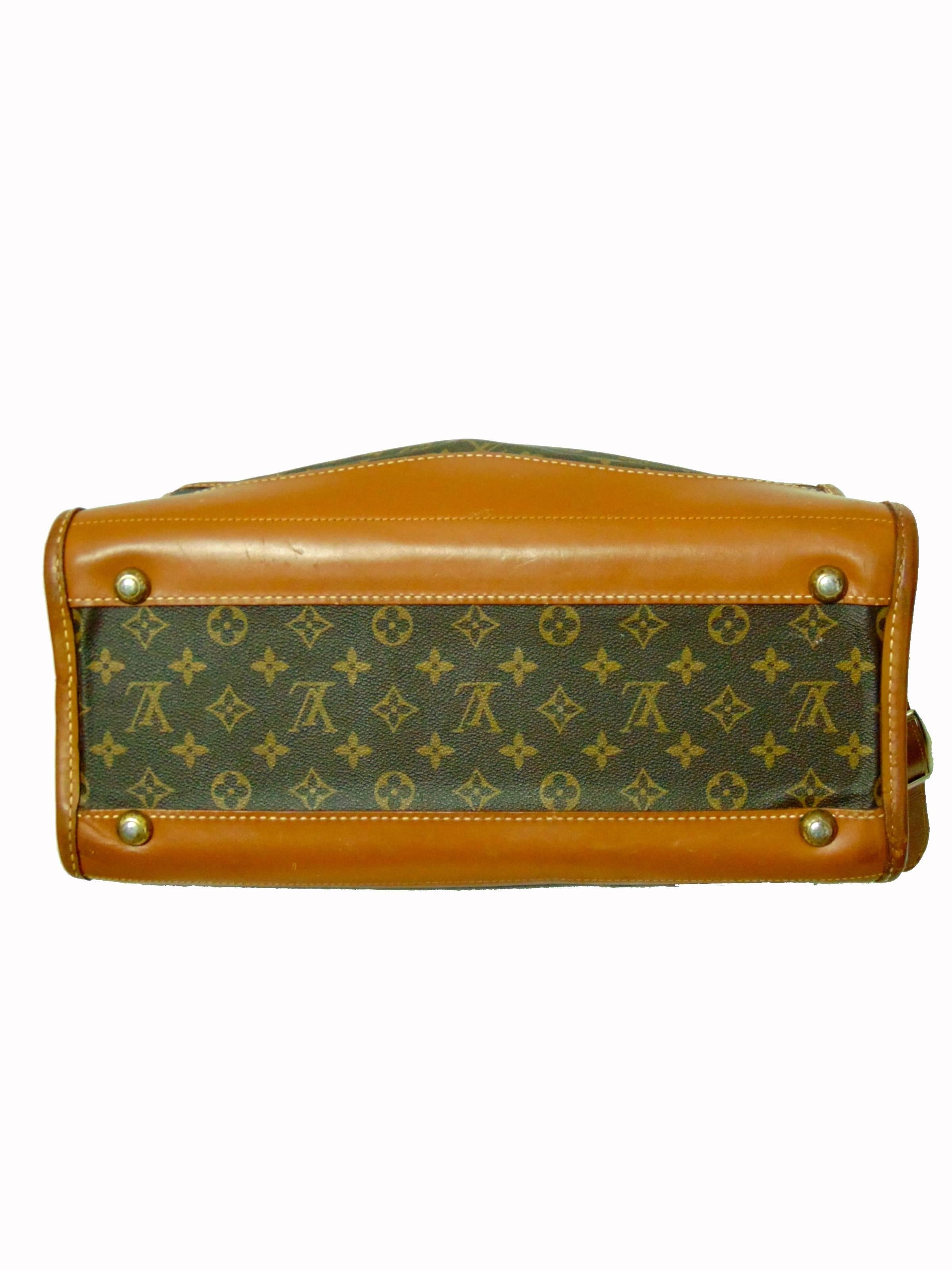 Louis Vuitton The French Company Carry On Travel Bag Monogram Canvas 1970s In Excellent Condition In Port Saint Lucie, FL