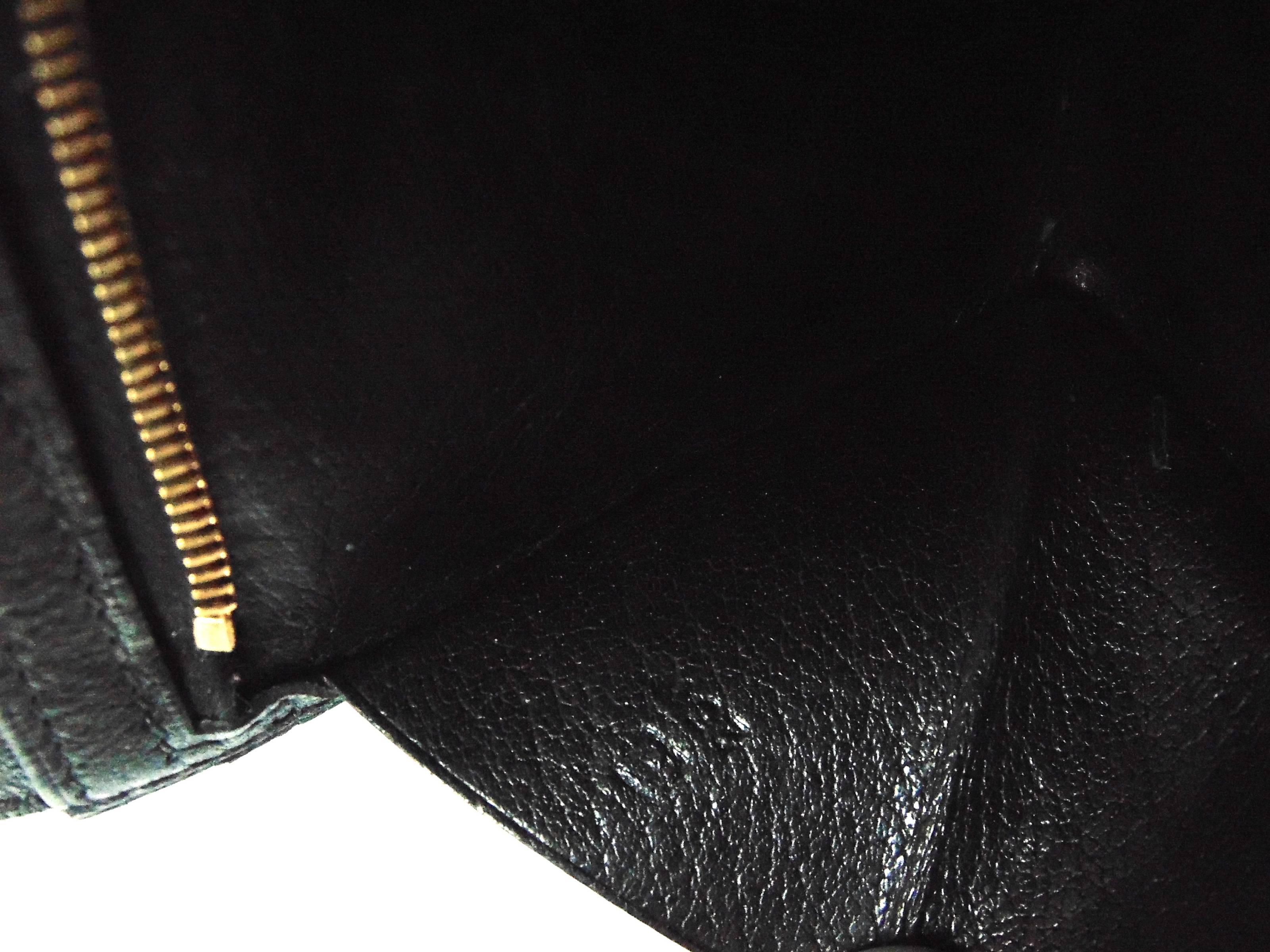 Hermes Black Buffle Gala Leather Wallet Trifold 2004 + Box  4